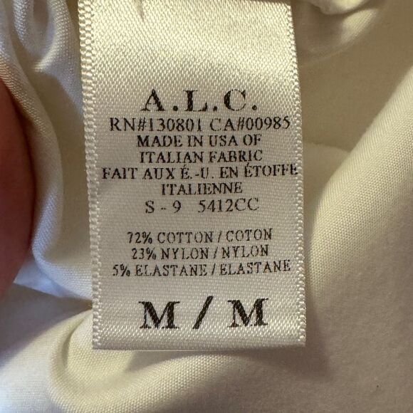 A.L.C. Sleeveless Cotton Ruffle Pullover Blouse White Women’s  Size Medium - Picture 7 of 7